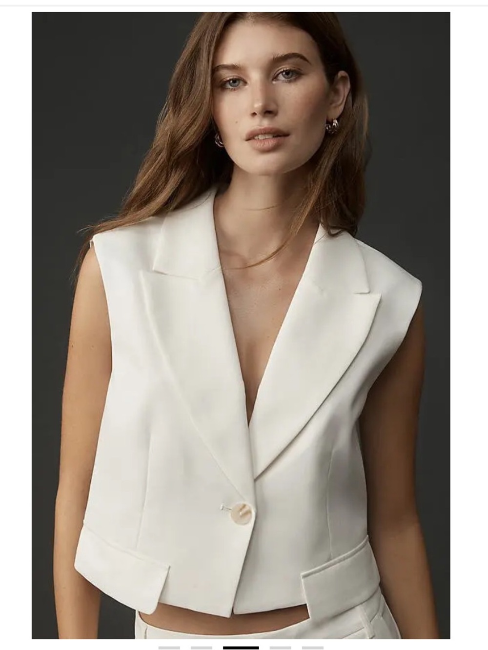 NWT ANTHROPOLOGY Maeve Tailored Crop Top - Picture 3 of 5